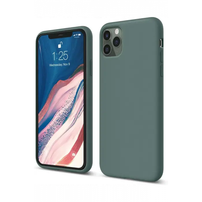Newface iPhone 11 Pro Kılıf First Silikon - Koyu Yeşil