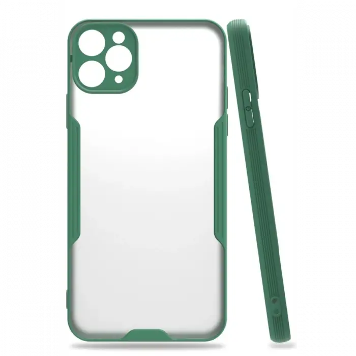 Newface iPhone 11 Pro Kılıf Platin Silikon - Yeşil