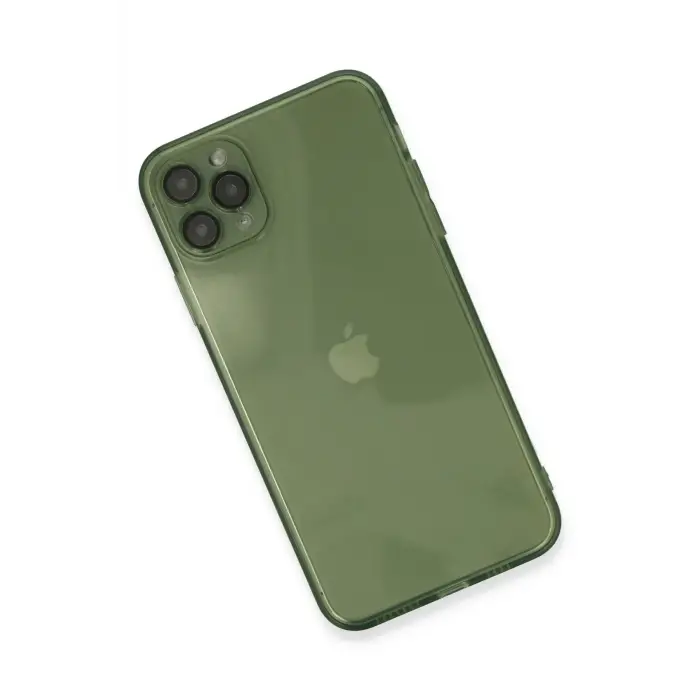 Newface iPhone 11 Pro Max Kılıf Fly Lens Silikon - Yeşil