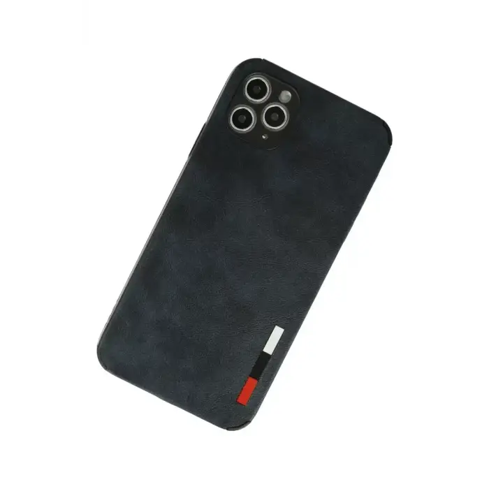 Newface Apple iPhone 11 Pro Max Kılıf Loop Deri Silikon - Lacivert