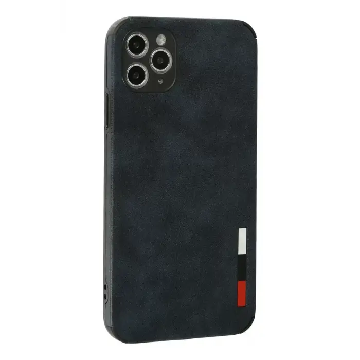 Newface Apple iPhone 11 Pro Max Kılıf Loop Deri Silikon - Lacivert