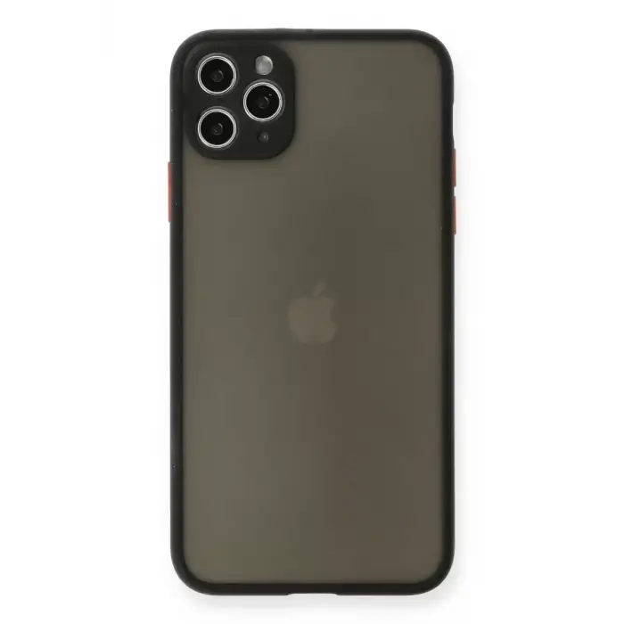 Newface Apple iPhone 11 Pro Max Kılıf Montreal Silikon Kapak - Siyah