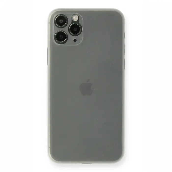 Newface iPhone 11 Pro Max Kılıf PP Ultra İnce Kapak - Beyaz