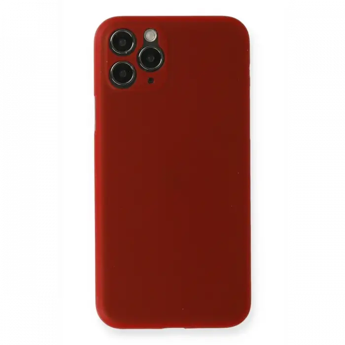 Newface iPhone 11 Pro Max Kılıf PP Ultra İnce Kapak - Kırmızı