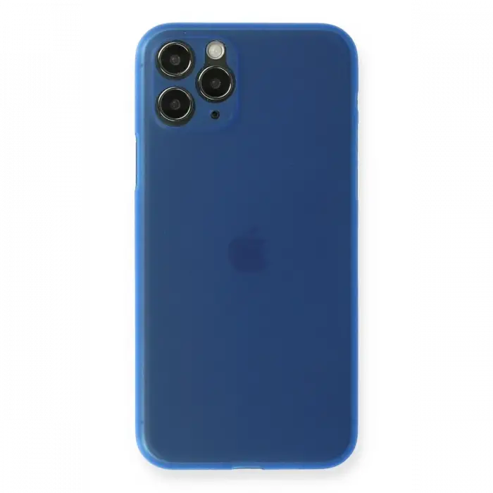 Newface iPhone 11 Pro Max Kılıf PP Ultra İnce Kapak - Mavi