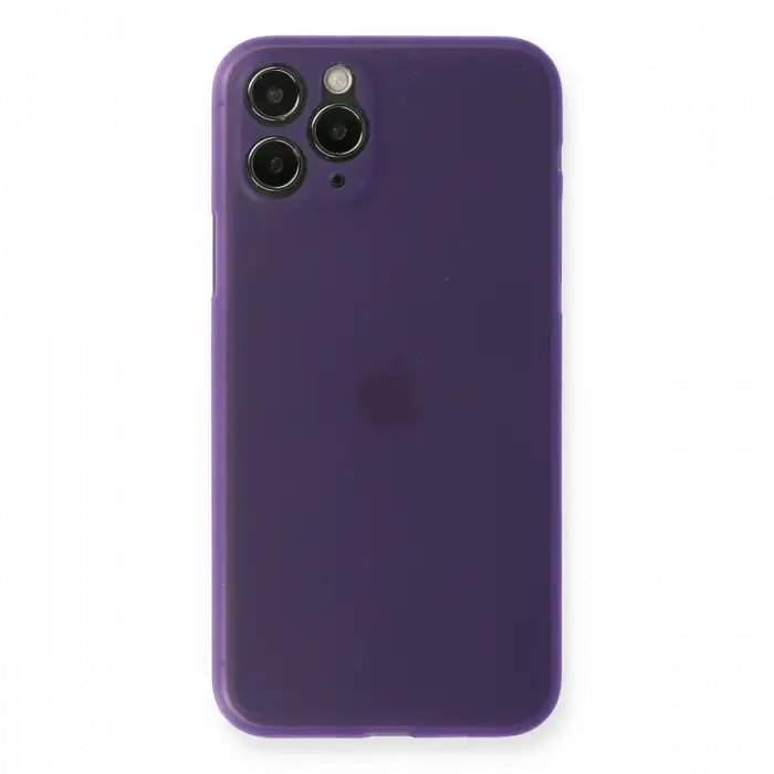 Newface iPhone 11 Pro Max Kılıf PP Ultra İnce Kapak - Mor