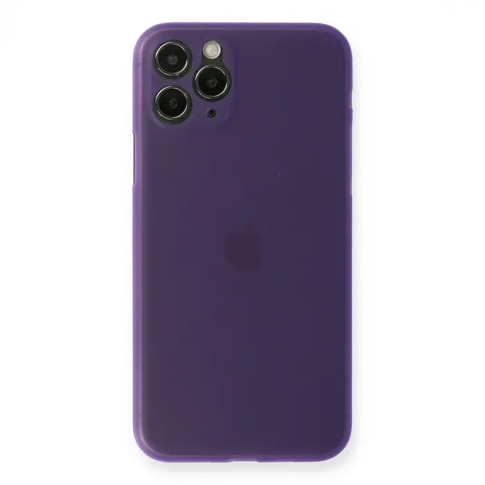 Newface iPhone 11 Pro Max Kılıf PP Ultra İnce Kapak - Mor