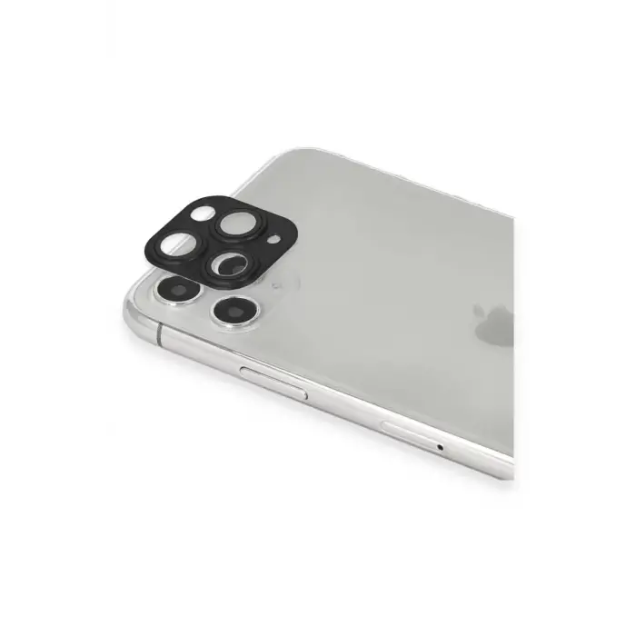 Newface Apple iPhone 11 Pro Max Pers Alüminyum Kamera Lens - Siyah