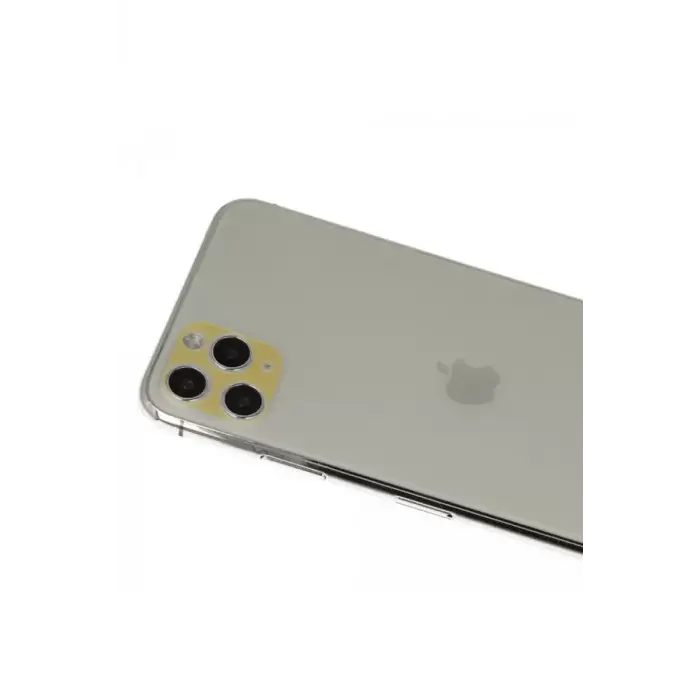 Newface Apple iPhone 11 Pro Max Rainbow Kamera Lens Koruma Cam - Gold
