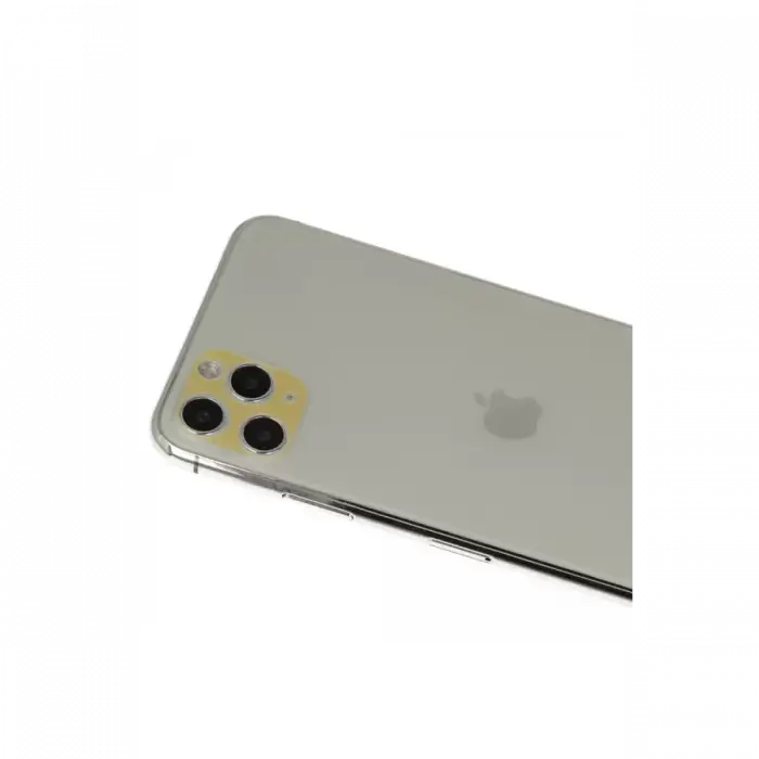 Newface Apple iPhone 11 Pro Max Rainbow Kamera Lens Koruma Cam - Gold