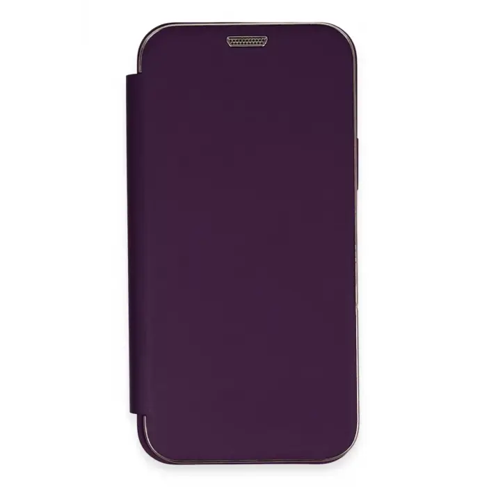 Newface Apple iPhone 12 Kılıf Dolpin Kapaklı - Derin Mor