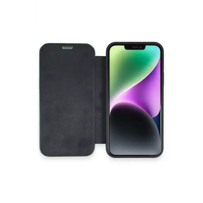 Newface Apple iPhone 12 Kılıf Dolpin Kapaklı - Lacivert