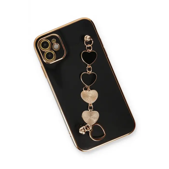 Newface iPhone 12 Kılıf Esila Silikon - Siyah