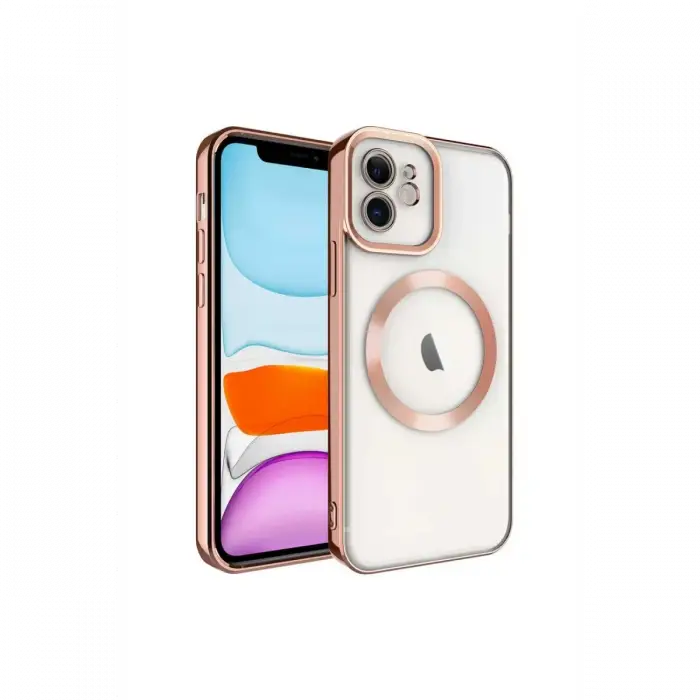Newface iPhone 12 Kılıf Kross Magneticsafe Kapak - Rose