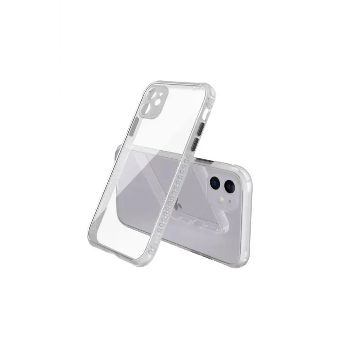 Newface iPhone 12 Kılıf Miami Şeffaf Silikon - Şeffaf