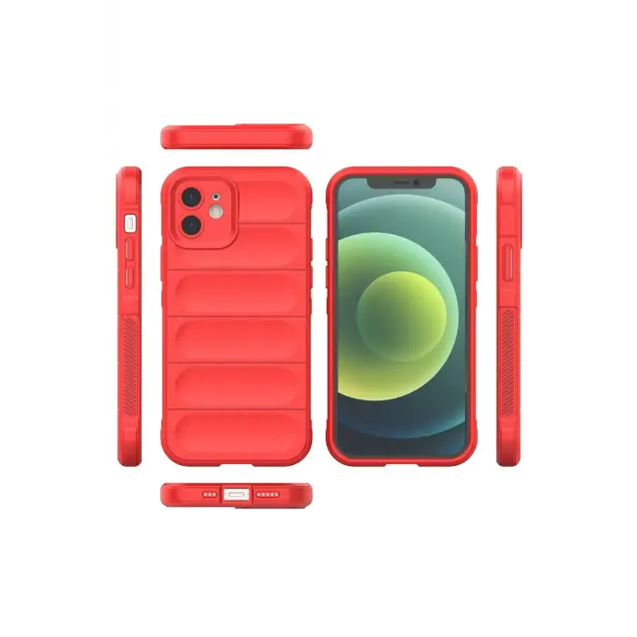 Newface iPhone 12 Kılıf Optimum Silikon - Kırmızı