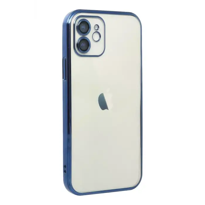 Newface Apple iPhone 12 Kılıf Razer Lensli Silikon - Lacivert