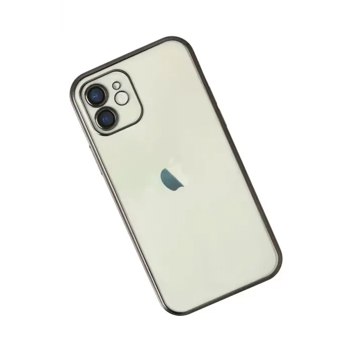 Newface Apple iPhone 12 Kılıf Razer Lensli Silikon - Siyah