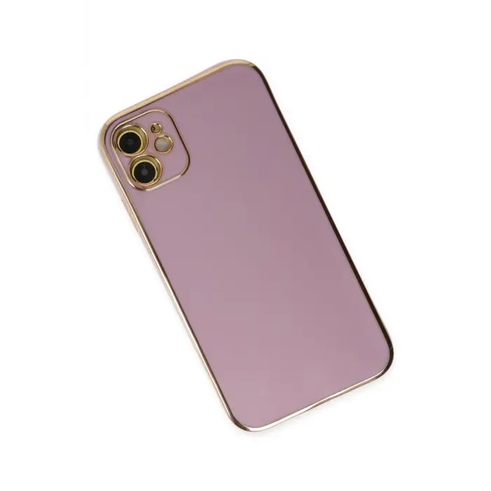 Newface iPhone 12 Kılıf Volet Silikon - Mor