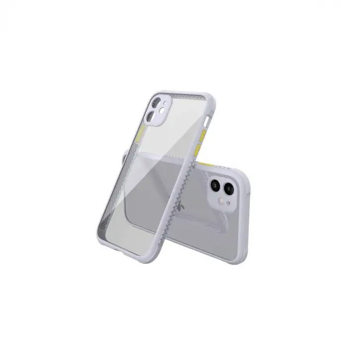 Newface iPhone 12 Mini Kılıf Miami Şeffaf Silikon - Lila