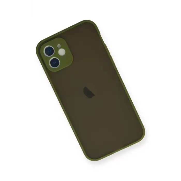 Newface Apple iPhone 12 Mini Kılıf Montreal Silikon Kapak - Açık Yeşil