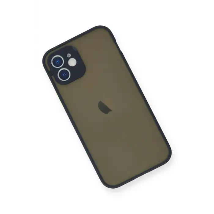 Newface iPhone 12 Mini Kılıf Montreal Silikon Kapak - Lacivert