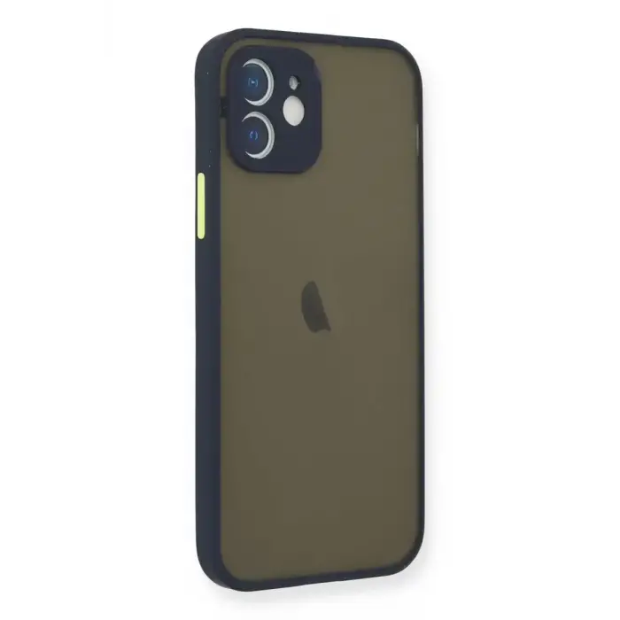 Newface Apple iPhone 12 Mini Kılıf Montreal Silikon Kapak - Lacivert