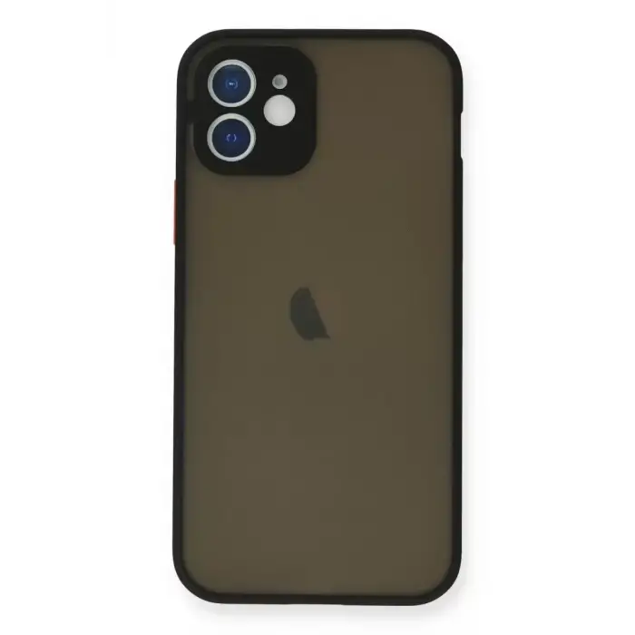 Newface Apple iPhone 12 Mini Kılıf Montreal Silikon Kapak - Siyah