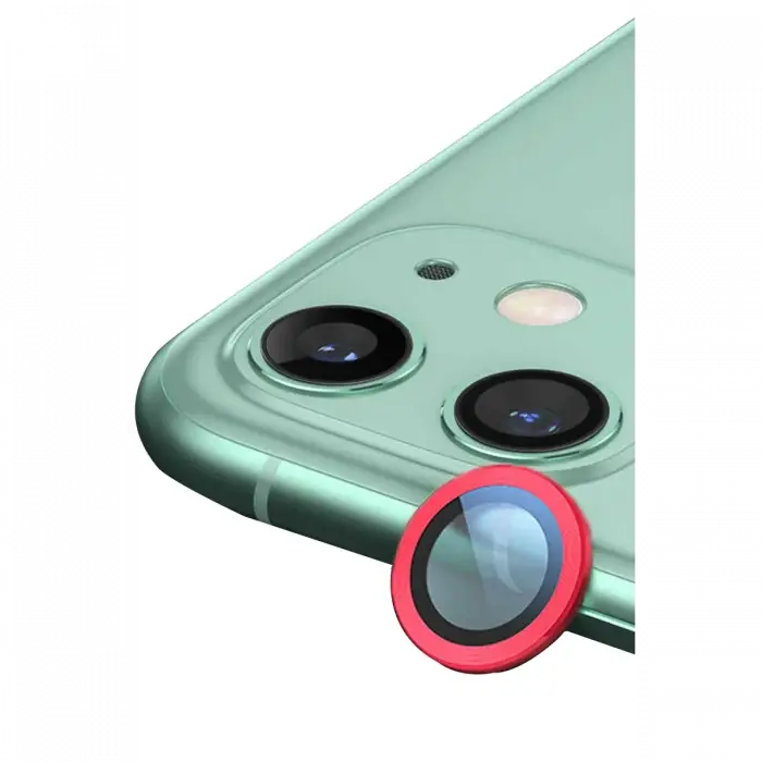 Newface iPhone 12 Mini Raze Metal Kamera Lens - Kırmızı