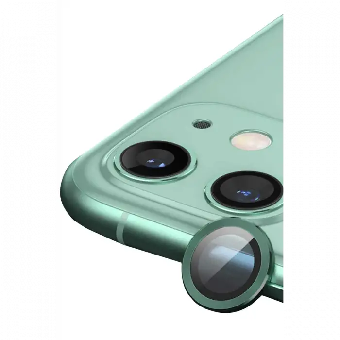 Newface iPhone 12 Mini Raze Metal Kamera Lens - Yeşil
