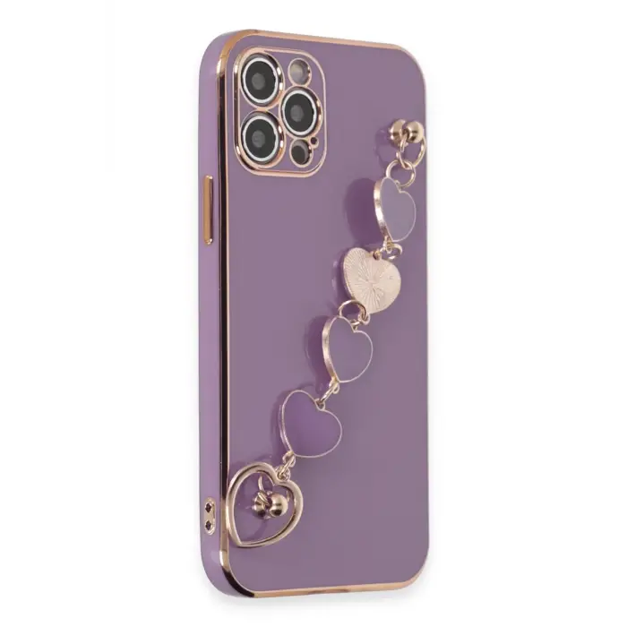 Newface iPhone 12 Pro Kılıf Esila Silikon - Mor