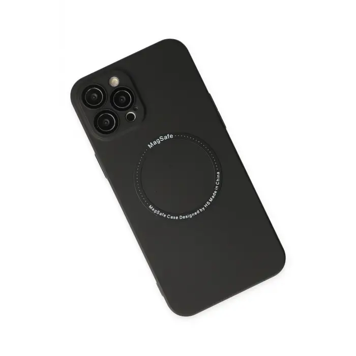 Newface Apple iPhone 12 Pro Kılıf Jack Magneticsafe Lens Silikon - Siyah