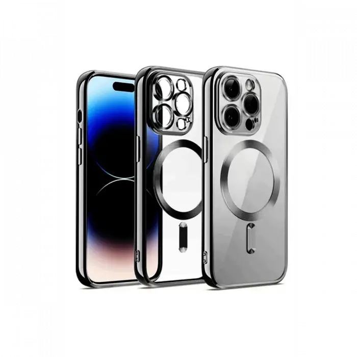 Newface iPhone 12 Pro Kılıf Kross Magneticsafe Kapak - Gümüş