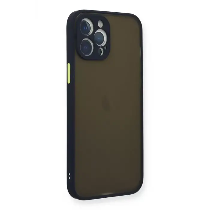 Newface Apple iPhone 12 Pro Kılıf Montreal Silikon Kapak - Lacivert