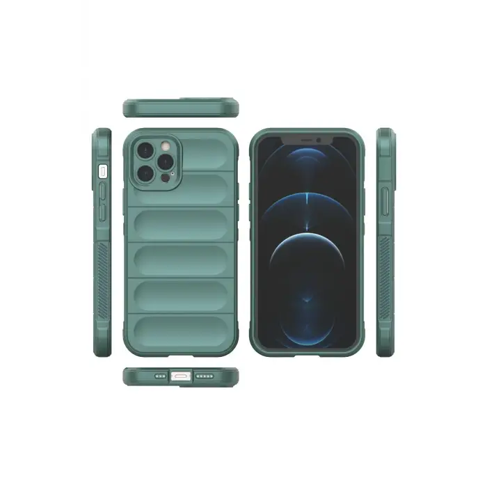 Newface iPhone 12 Pro Kılıf Optimum Silikon - Koyu Yeşil