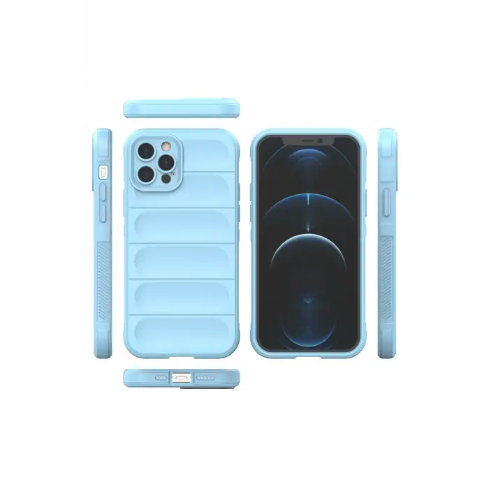 Newface iPhone 12 Pro Kılıf Optimum Silikon - Sky Blue