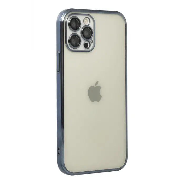 Newface iPhone 12 Pro Kılıf Razer Lensli Silikon - Lacivert