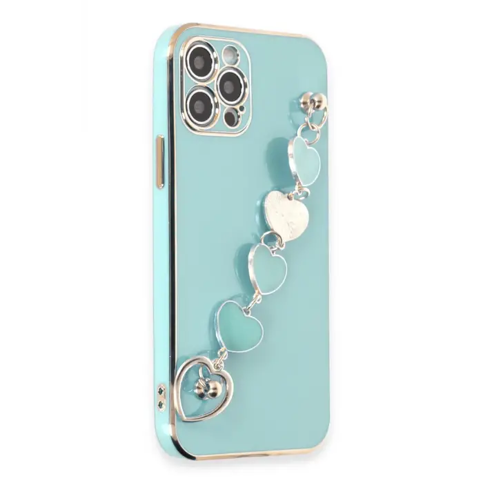 Newface iPhone 12 Pro Max Kılıf Esila Silikon - Su Yeşili