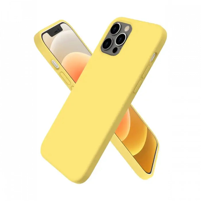 Newface iPhone 12 Pro Max Kılıf First Silikon - Sarı