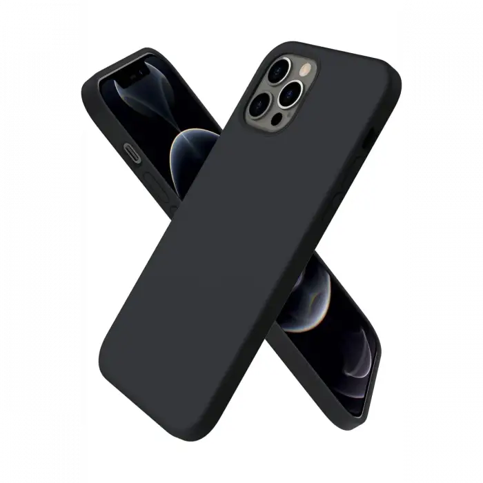 Newface iPhone 12 Pro Max Kılıf First Silikon - Siyah