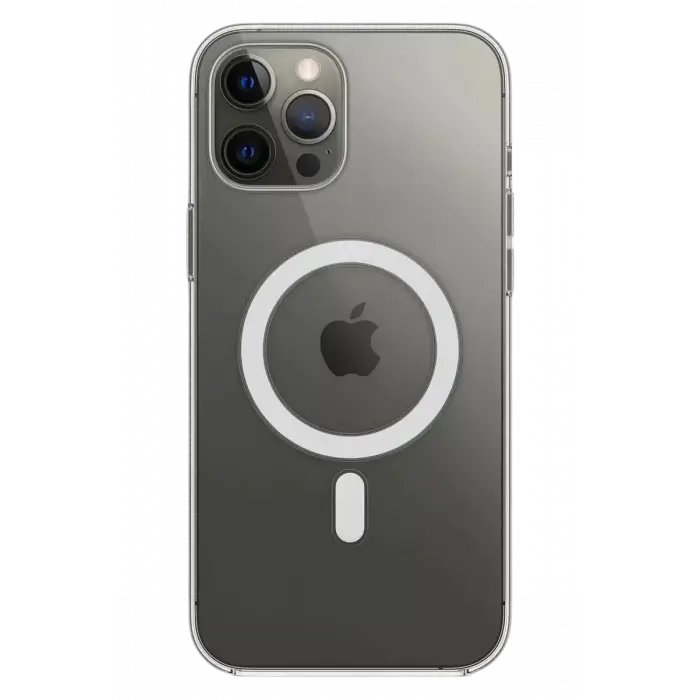 Newface Apple iPhone 12 Pro Max Kılıf Magneticsafe Şeffaf Silikon - Şeffaf