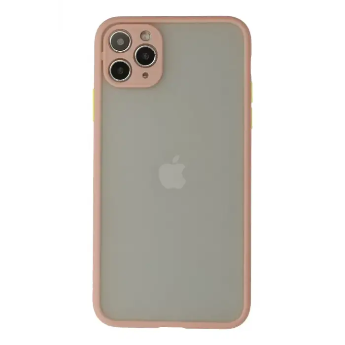 Newface Apple iPhone 12 Pro Max Kılıf Montreal Silikon Kapak - Pembe