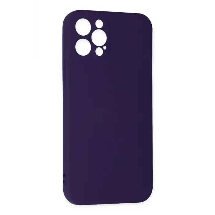 Newface iPhone 12 Pro Max Kılıf Nano içi Kadife Silikon - Mor