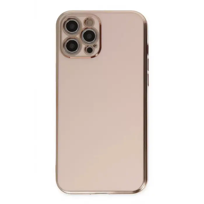 Newface Apple iPhone 12 Pro Max Kılıf Volet Silikon - Pembe
