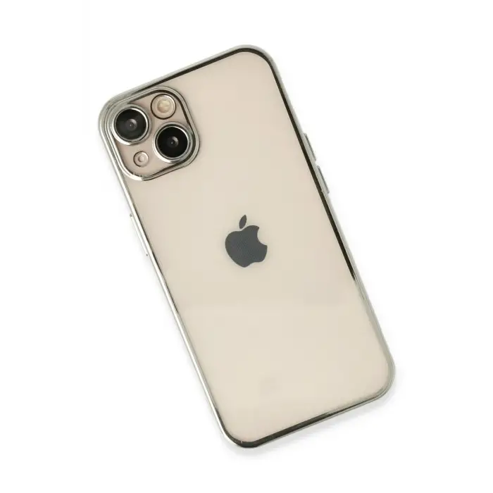 Newface iPhone 13 Kılıf Razer Lensli Silikon - Gümüş