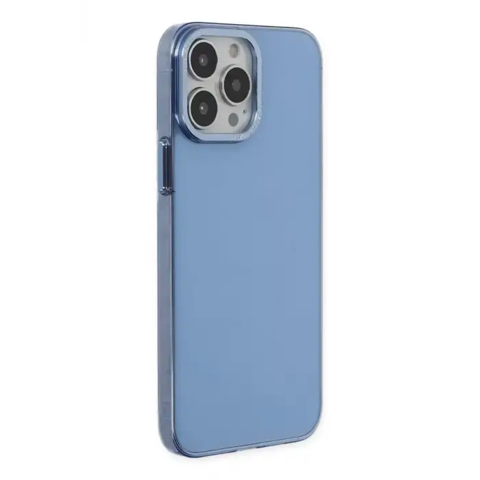 Newface Apple iPhone 13 Pro Kılıf Anka PC Sert Metal Kapak - Mavi