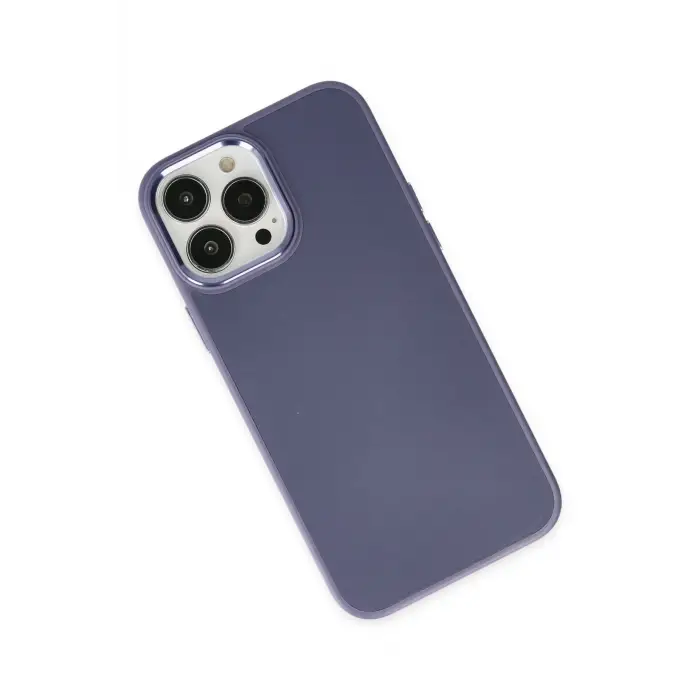 Newface iPhone 13 Pro Kılıf Asya Deri Silikon - Mor