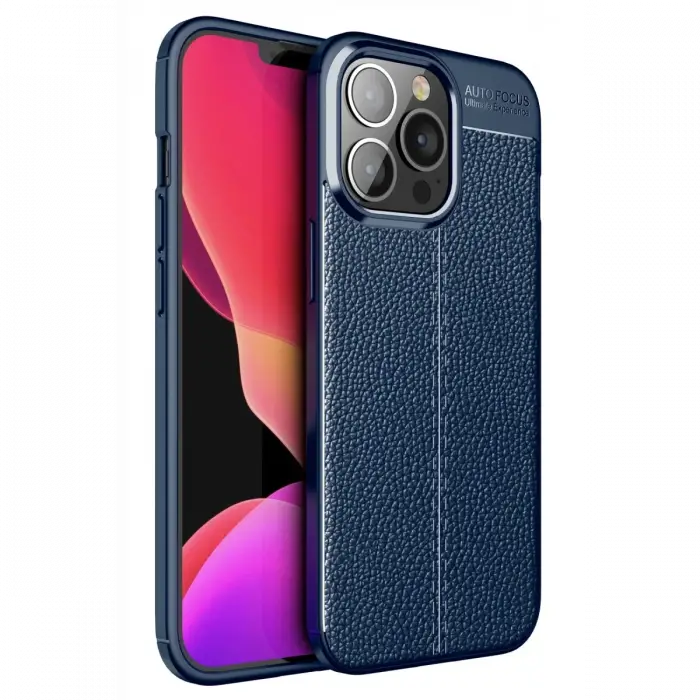 Newface iPhone 13 Pro Kılıf Auto Focus Kapak - Lacivert
