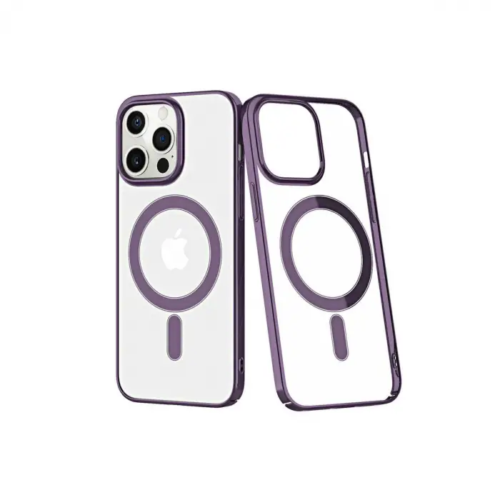 Newface Apple iPhone 13 Pro Kılıf Element Magneticsafe Sert Kapak - Derin Mor