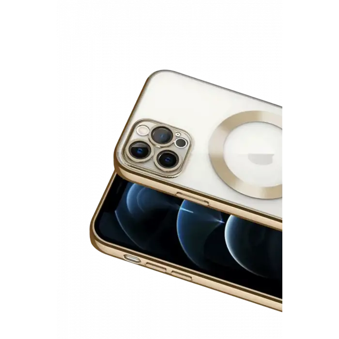 Newface Apple iPhone 13 Pro Kılıf Kross Magneticsafe Kapak - Gold